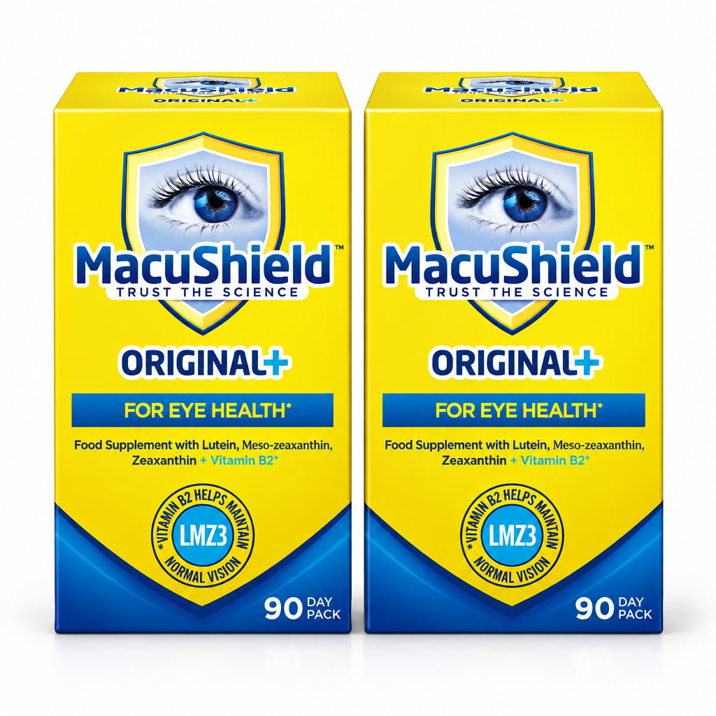 MacuShield Original+ For Eye Health - Food Supplement with Lutein, Meso-Zeaxanthin, Zeaxanthin & Vitamin B2 (90 Day Pack)