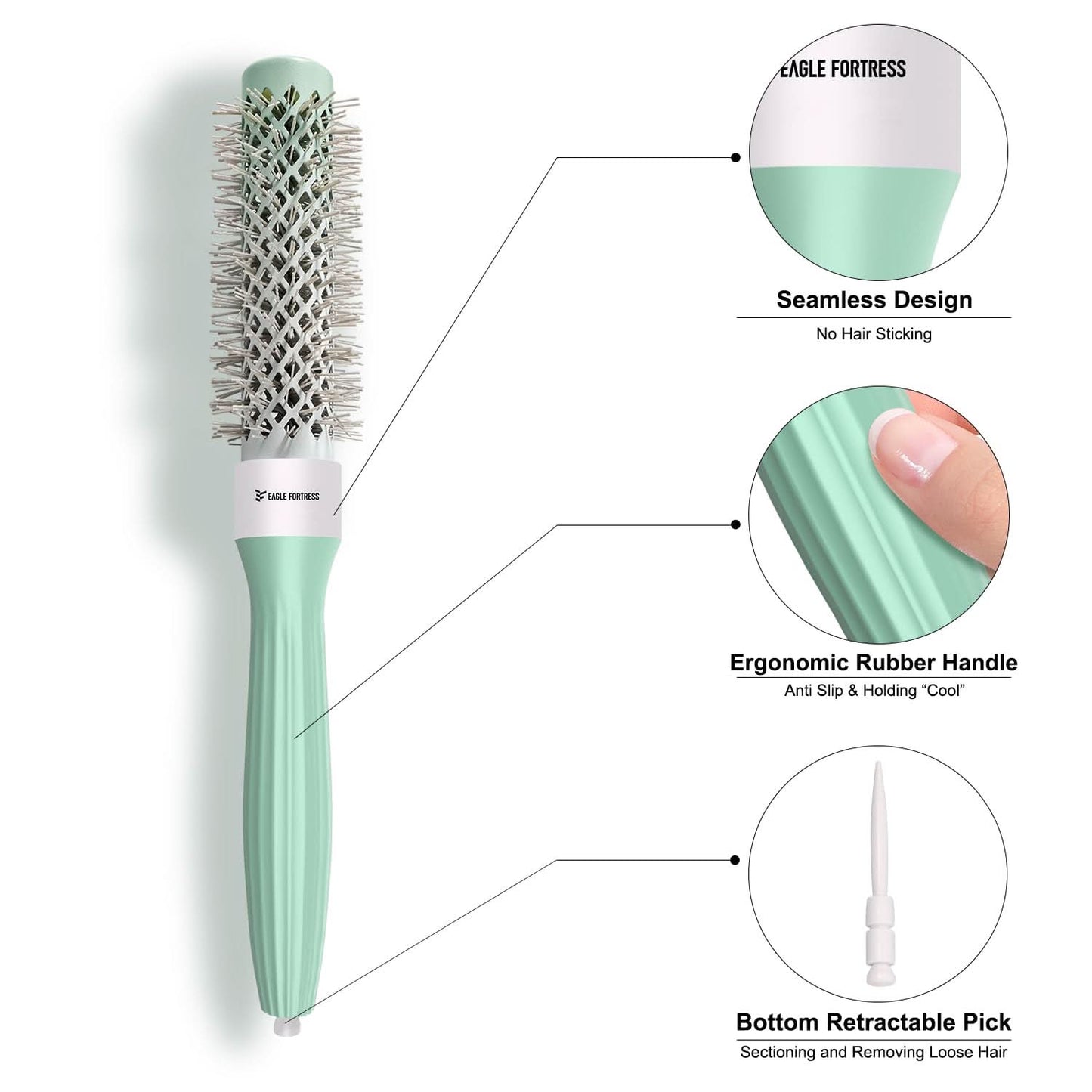 Eagle Fortress Professional Round Hair Brush 0.98 in