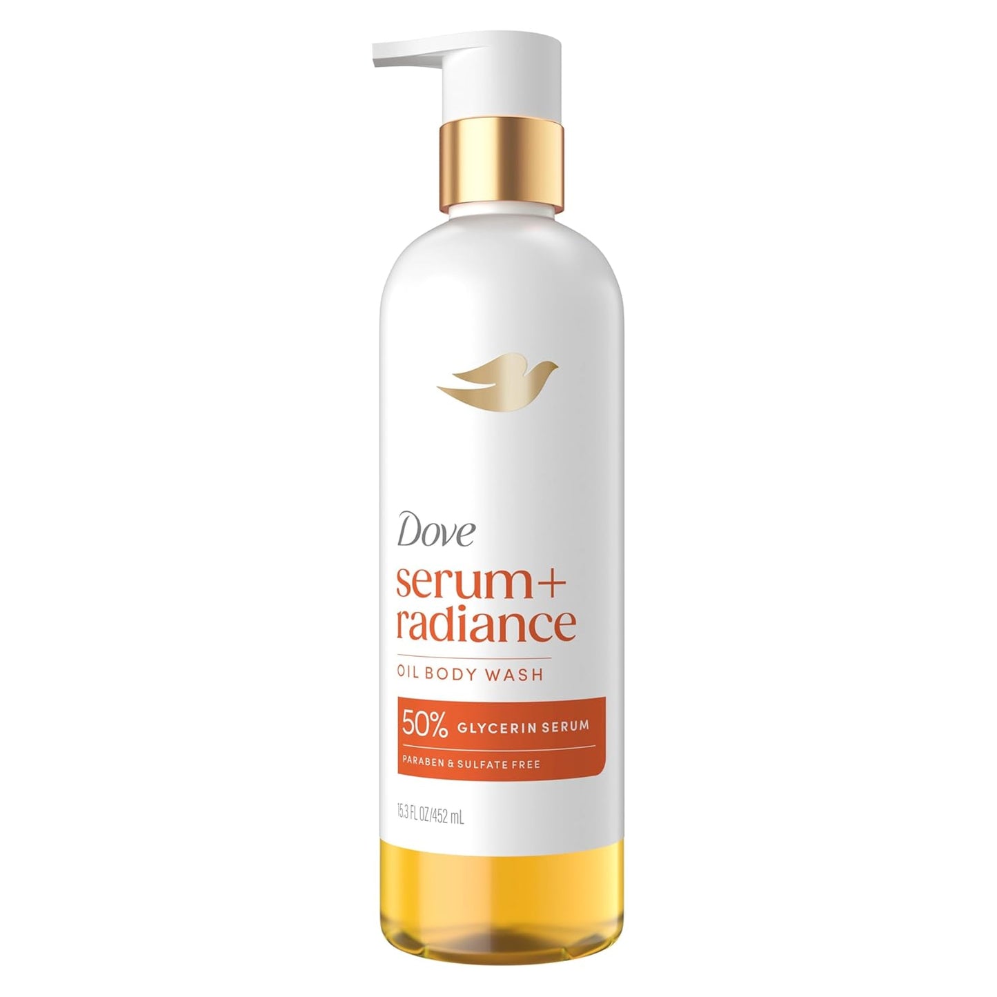 Dove Jojoba oil & Monoi Flower Oil Body Wash Serum + Radiance For Women for Hydrated & Repaired Skin 15.3 fl oz