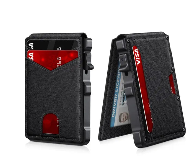 Dual-Fold Carbon Fiber Flip Wallet