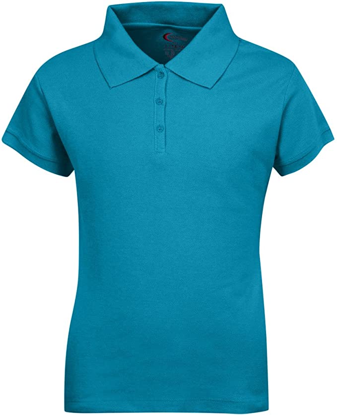Girls Short Sleeve Pique Polo Shirt
