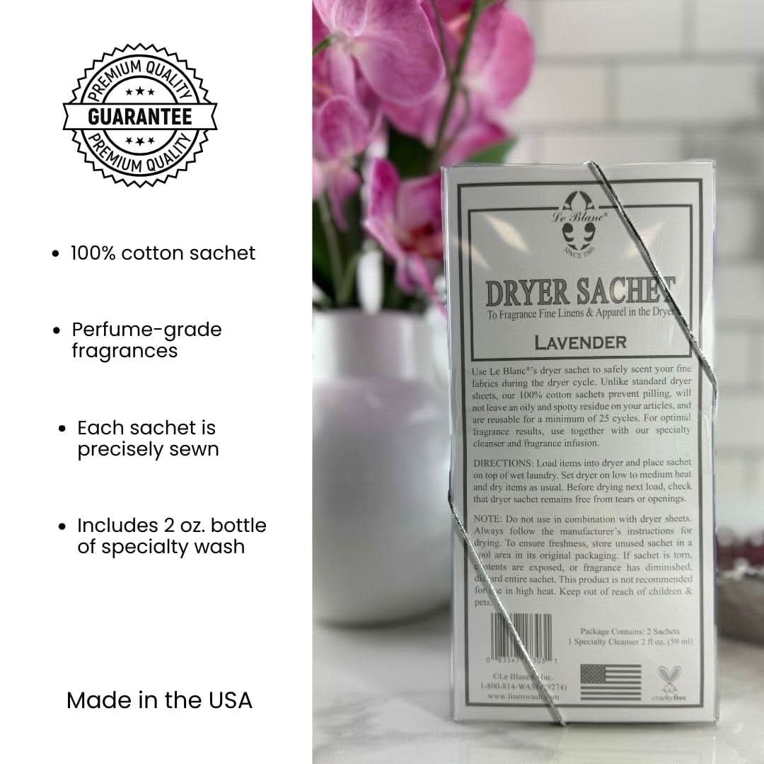 Le Blanc® Lavender Dryer Sachet - Double Pack