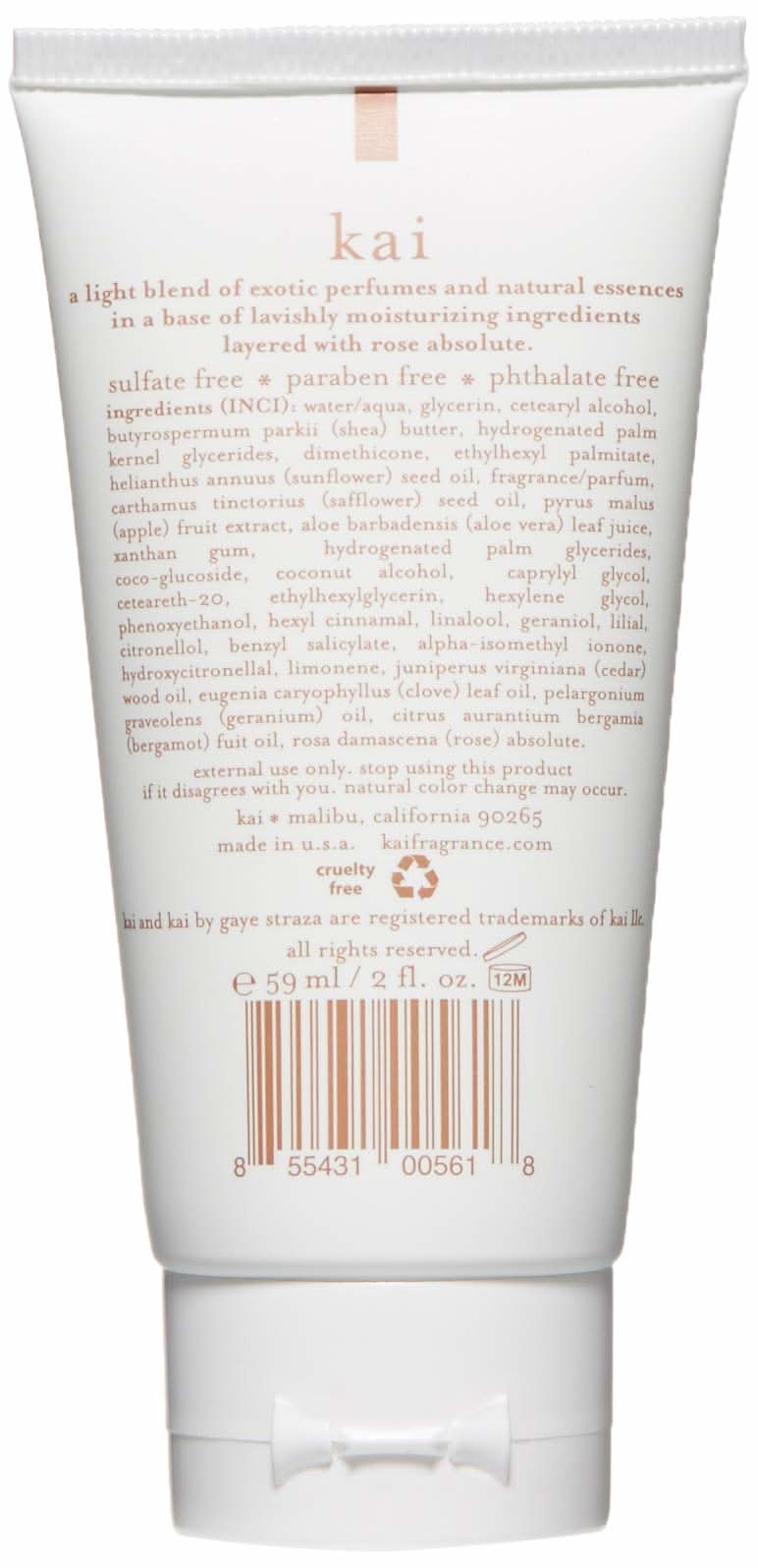 kai Rose Hand Cream 2 oz