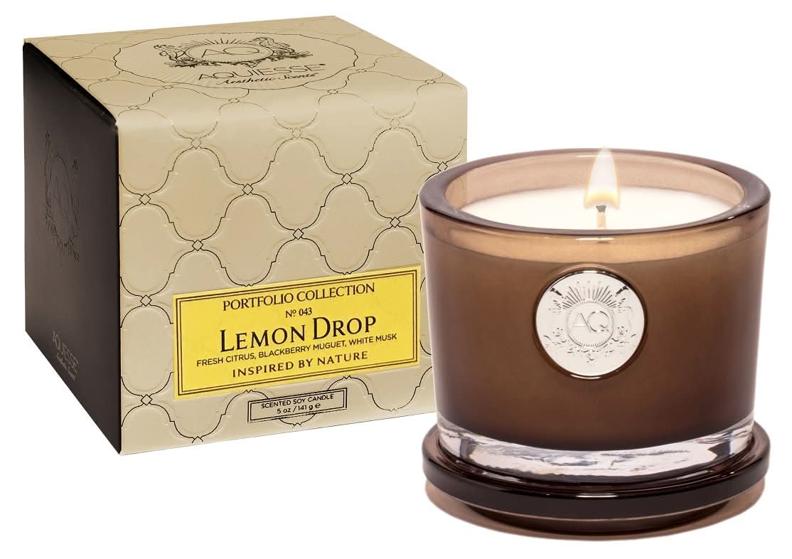 Aquiesse Lemon Drop Small Candle in Gift Box