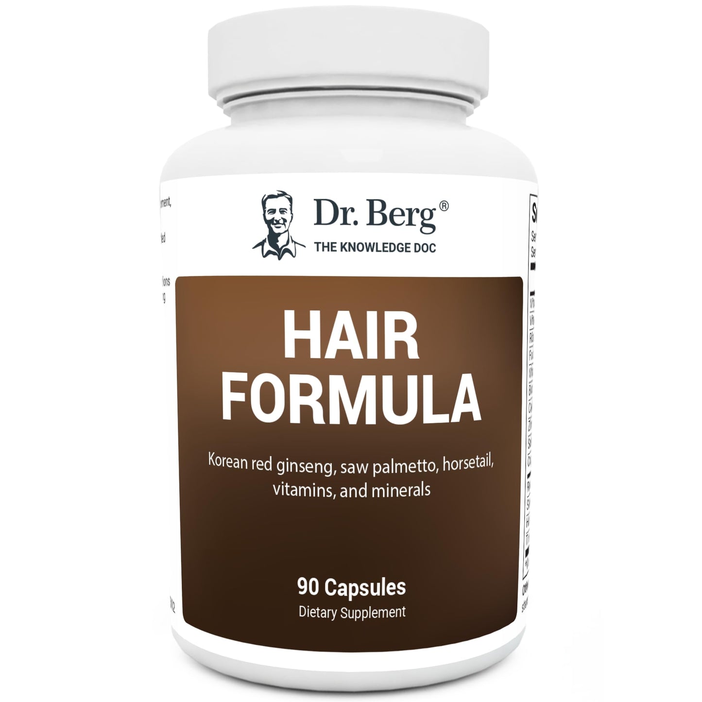 Vitaminas Todo en Uno Dr. Berg para Cabello, Piel y Uñas - Fórmula Avanzada con Biotina, Saw Palmetto, Bloqueador de DHT y Oligoelementos - 90 Cápsulas Vegetales