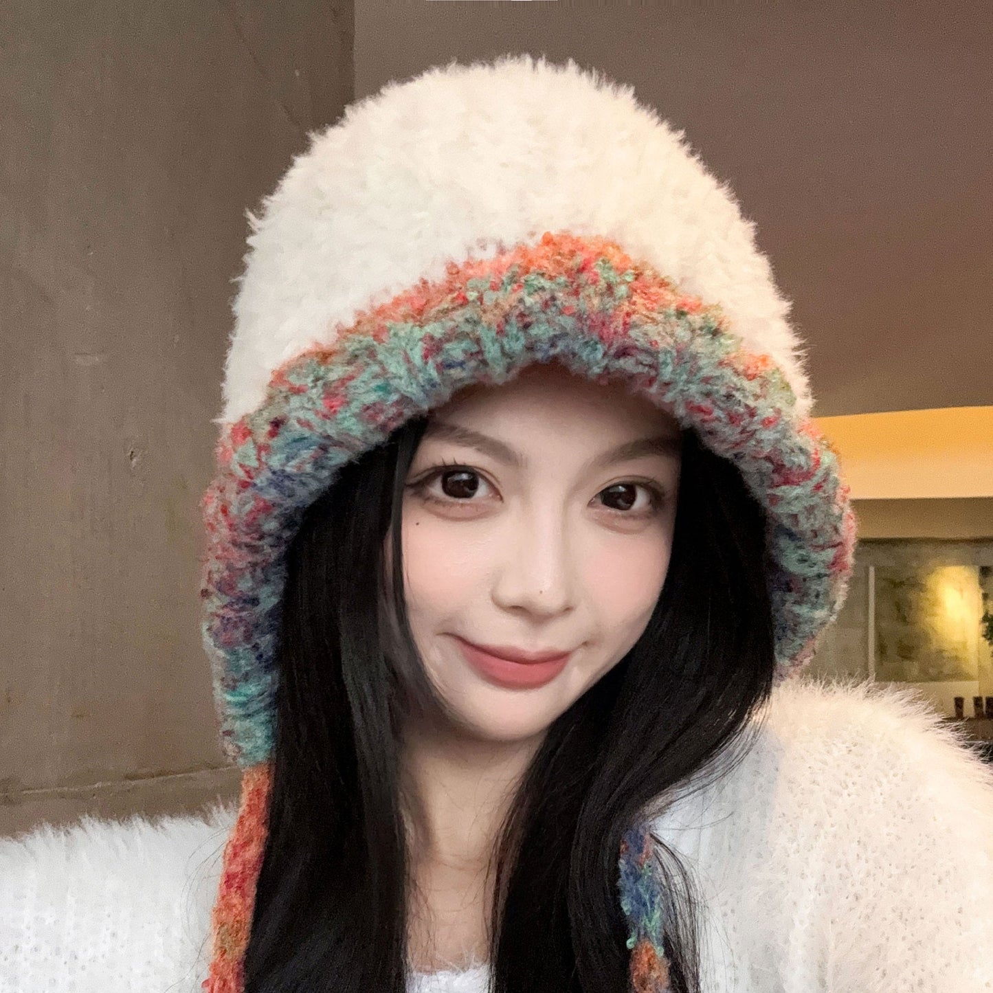 Gorro de punto para mujer a prueba de frío – Gorro versátil cálido de invierno