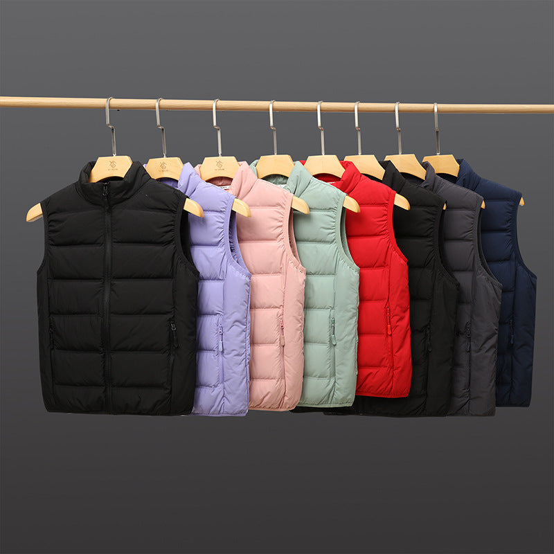 Thickened Down Jacket Stand-Up Collar Lightweight Couples Vest Outerwear