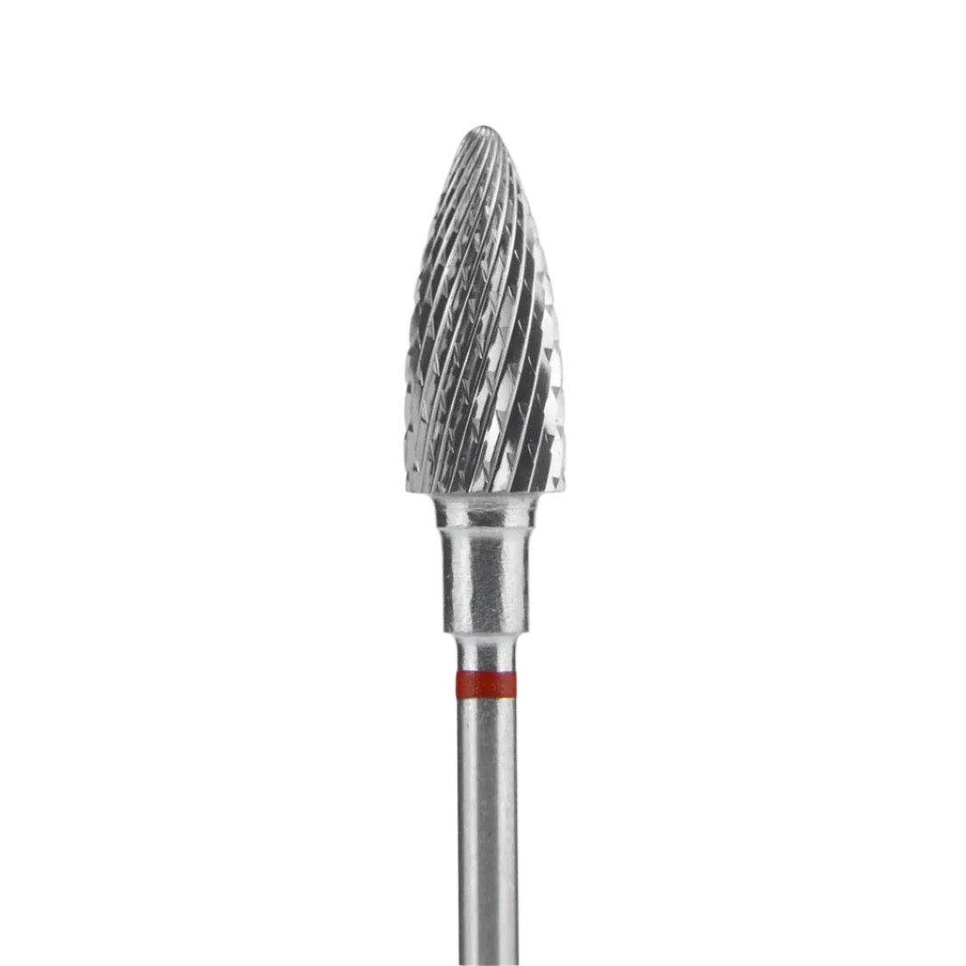 STALEKS - Carbide nail drill bit, "Pine Cone", red hard, 6/14mm (FT110r060/14) (#213)