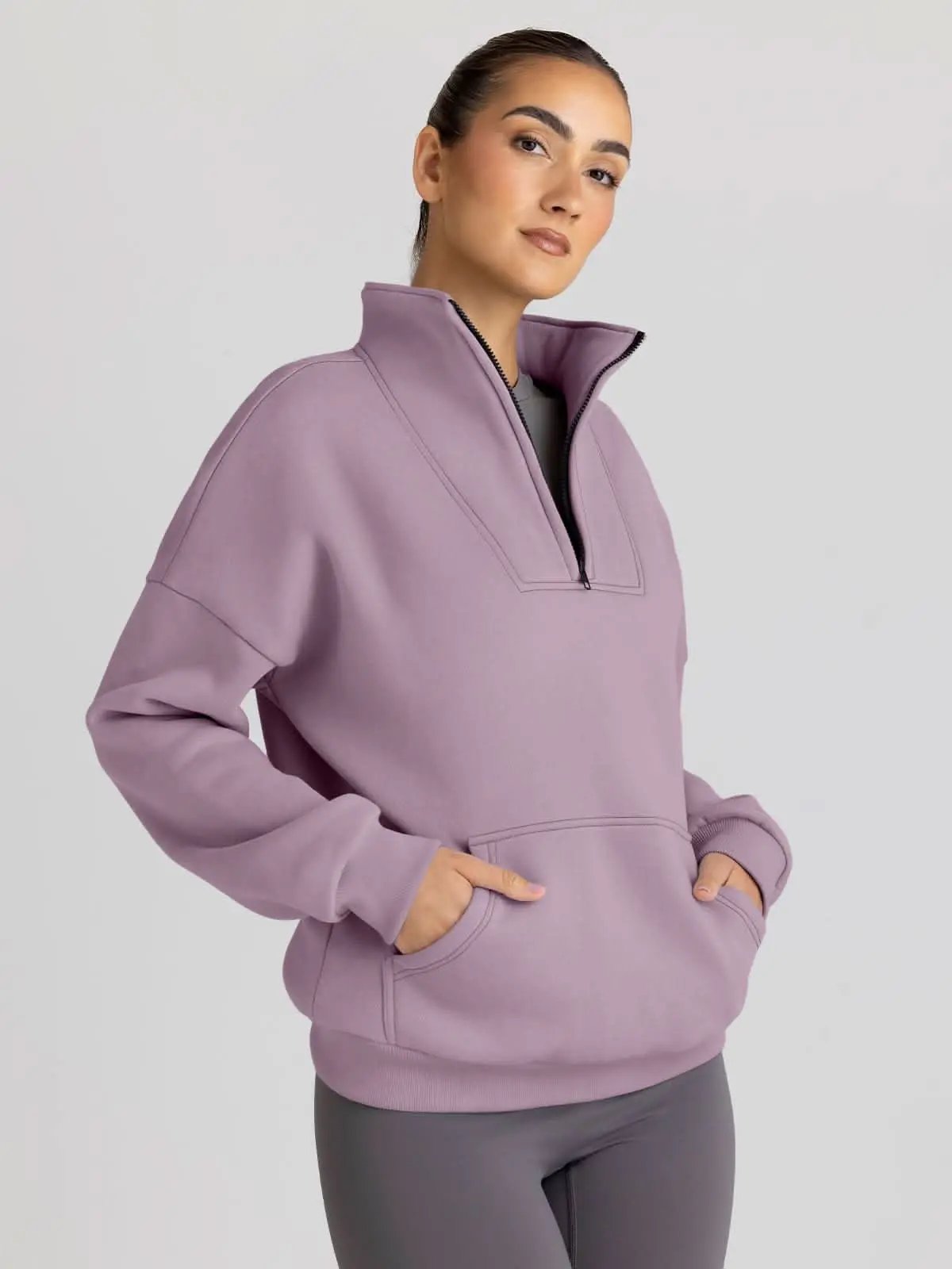 Love Salve Oversized Half Zip Sweatshirt — Cozy Fall Pullover