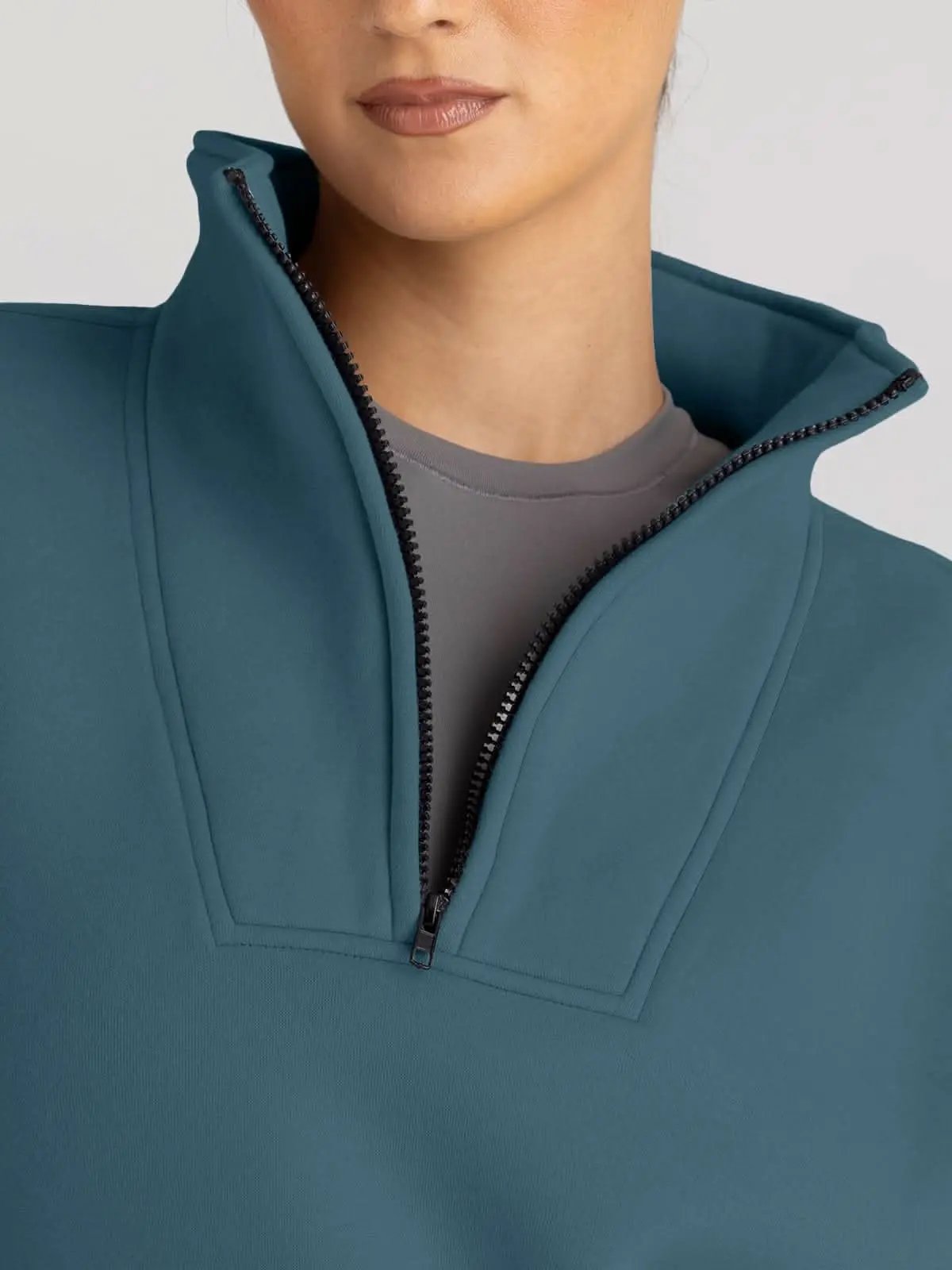 Love Salve Oversized Half Zip Sweatshirt — Cozy Fall Pullover