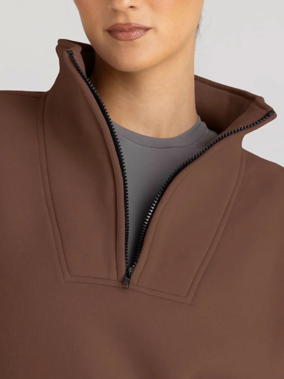 Love Salve Oversized Half Zip Sweatshirt — Cozy Fall Pullover