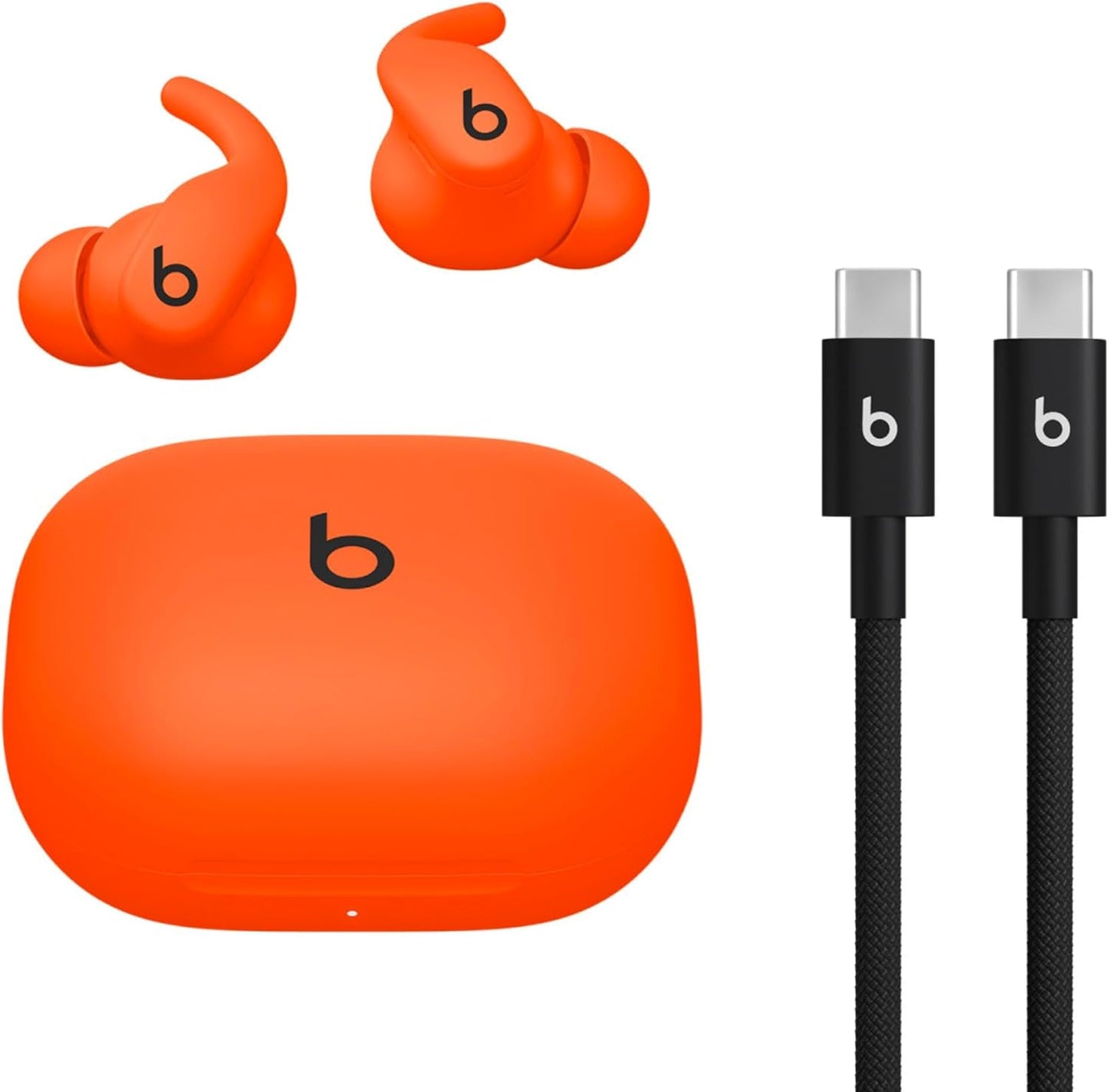 Beats - Powerbeats Fit - Wireless Noise-Cancelling Workout Earbuds with Ultimate Secure Fit, IPX4, Up to 30H of Battery Life & Charging case, Compatible with Apple & Android - Spark Orange