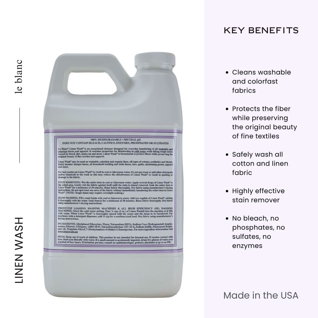Le Blanc Fragrance Free Linen Wash 64 oz
