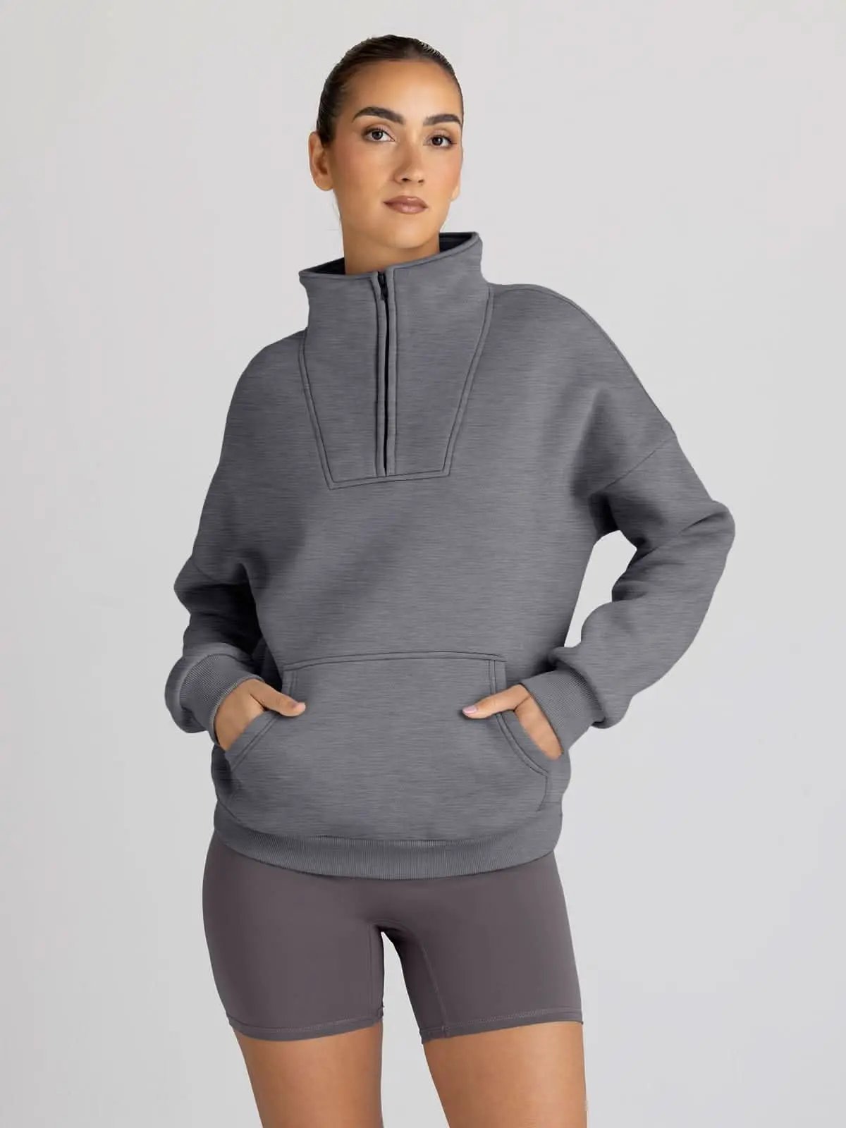 Love Salve Oversized Half Zip Sweatshirt — Cozy Fall Pullover