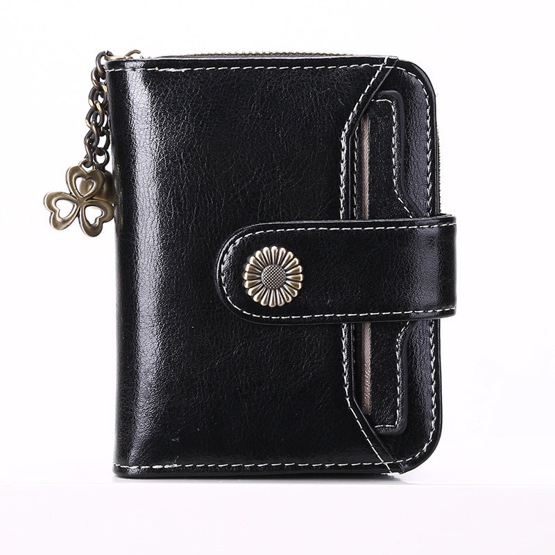 Oil Wax Genuine Leather Wallet