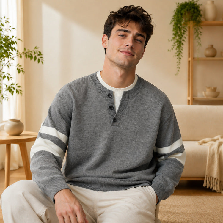 European And American Streetwear Knit Sweater For Men