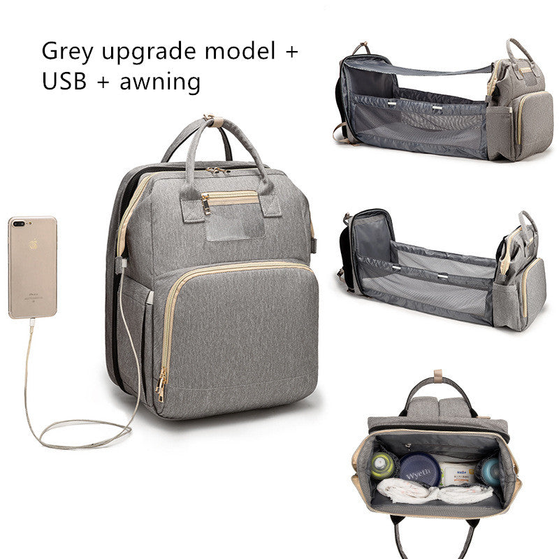 USB Charging Mommy Bed Backpack