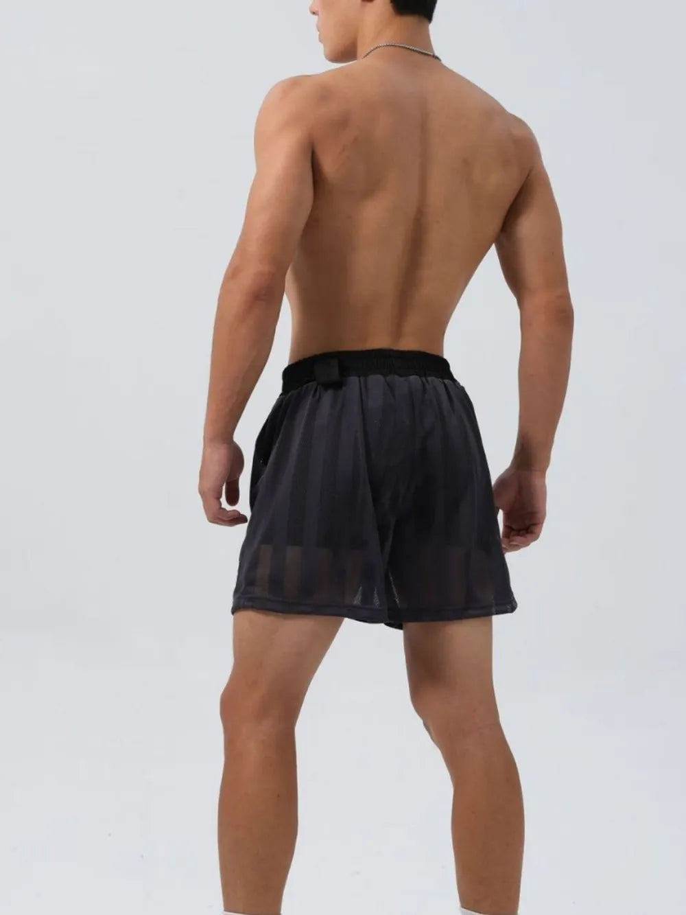 Pantalones cortos de hombre de talla grande con cintura elástica