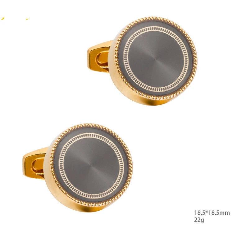 Men's Round CD Enamel Cufflinks