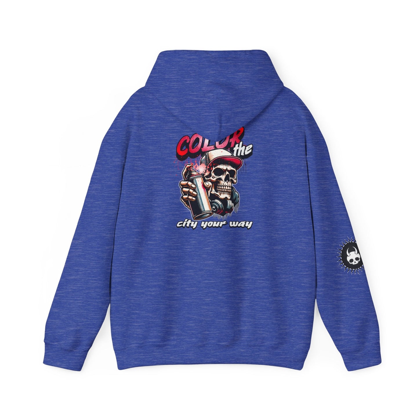 Dale color a la ciudad a tu manera - Sudadera con capucha unisex Heavy Blend™