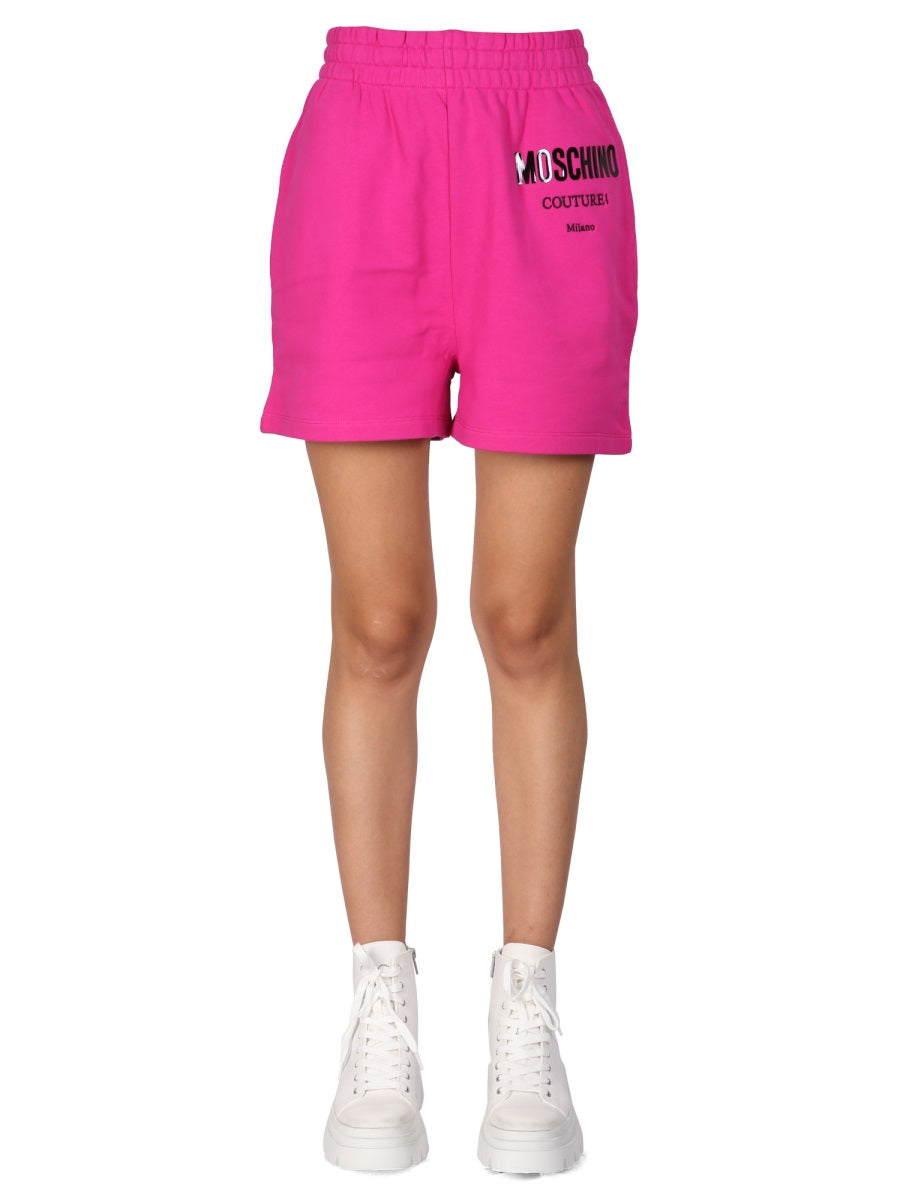 Moschino Women Shorts With Vinyl Logo