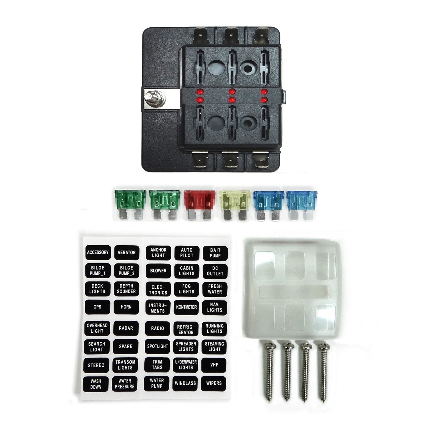 12v 6 Piece Fuse power block aka power panel
