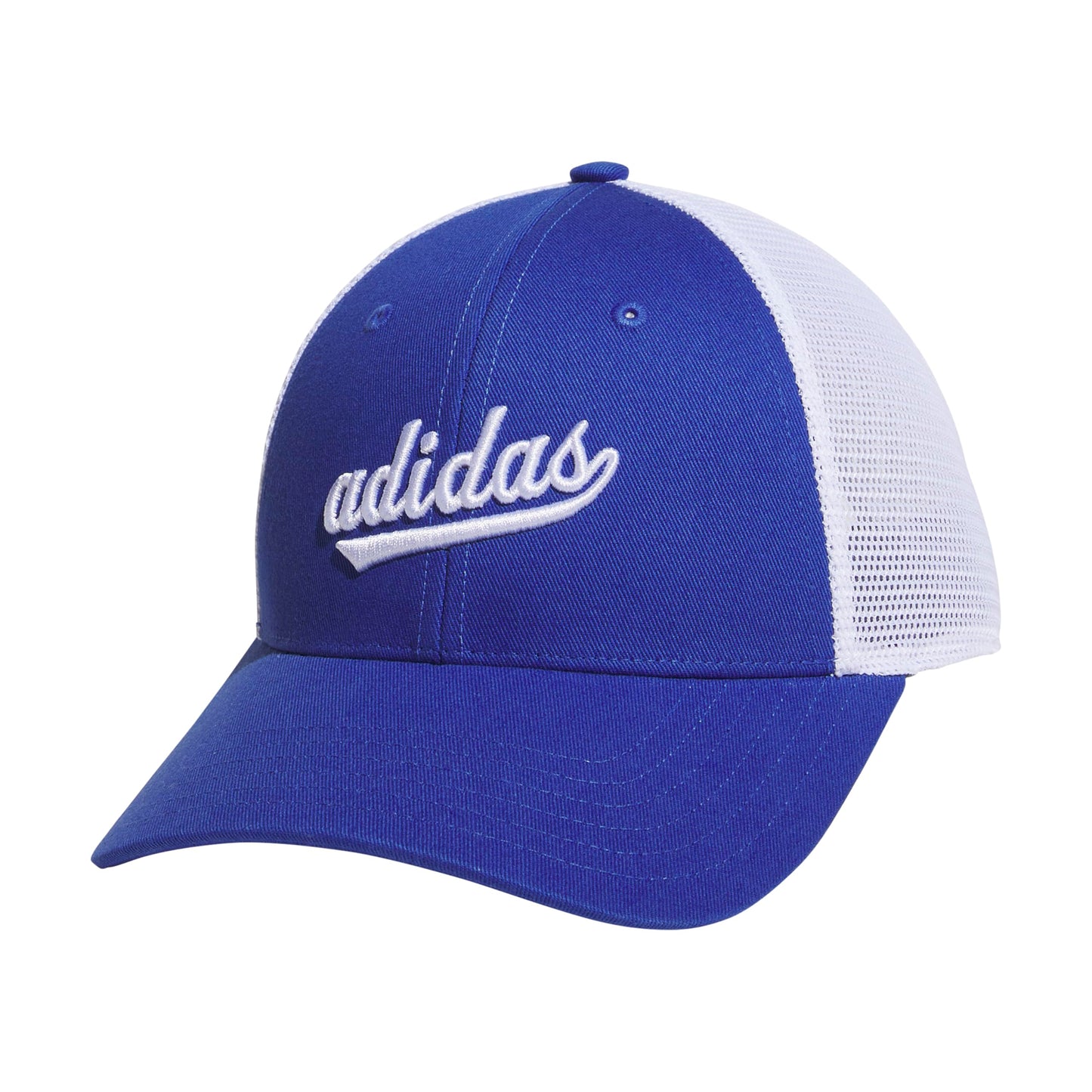 adidas Womens Mesh Back Snapback Cap Adjustable Fit Trucker Hat Black/White One Size
