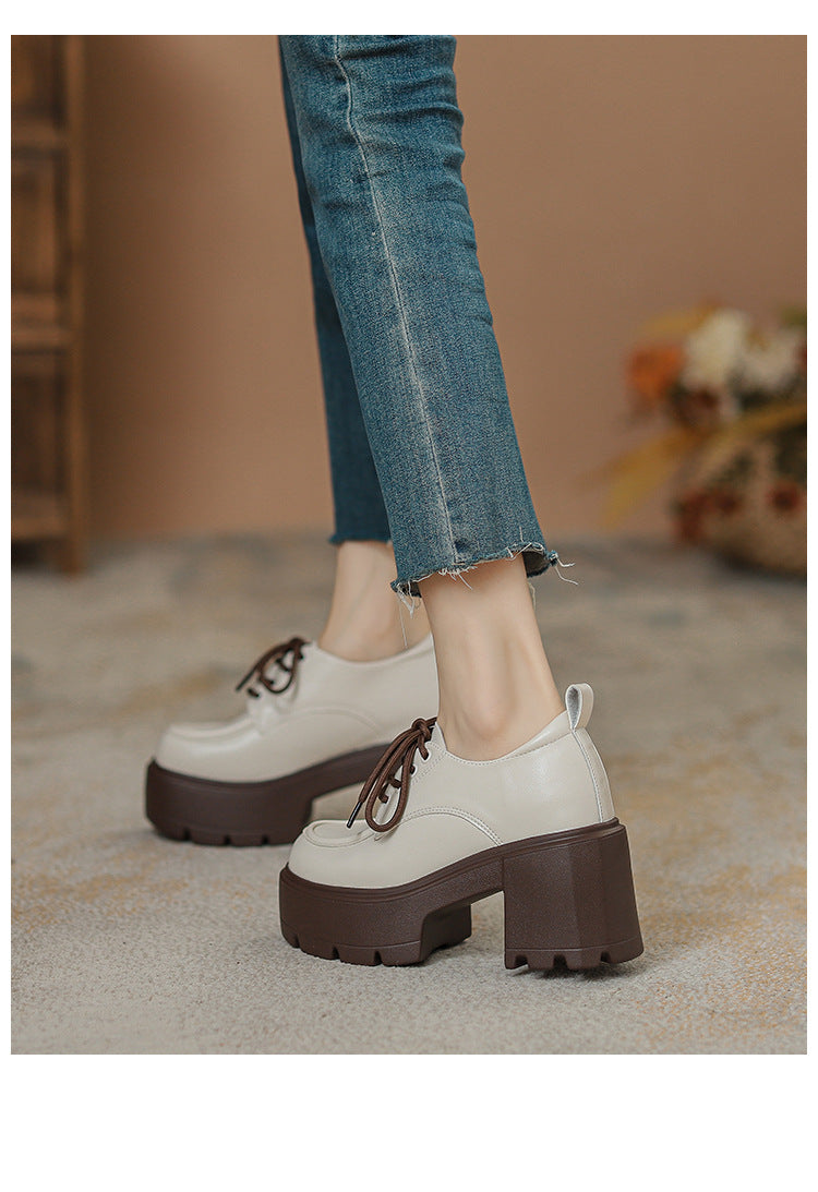 Women's Chunky-sole Lace-up Loafers