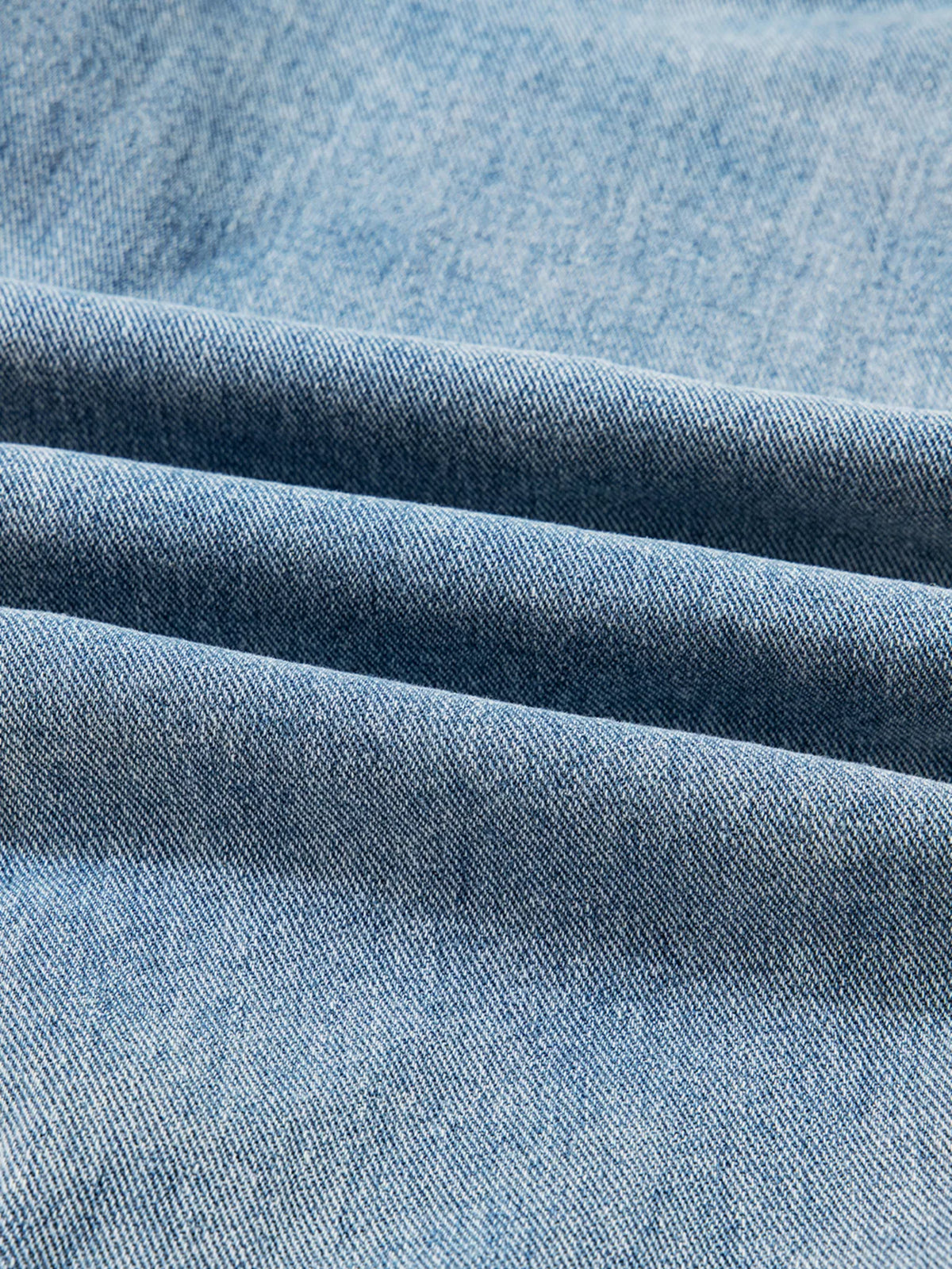 Patched Pockets Side Tie Denim Jacket