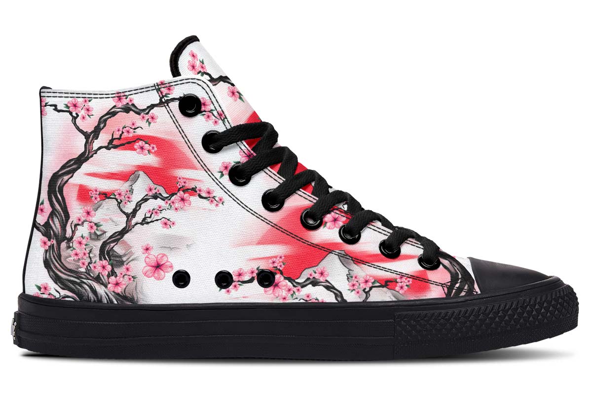 Printed Couple High Top Canvas Shoes