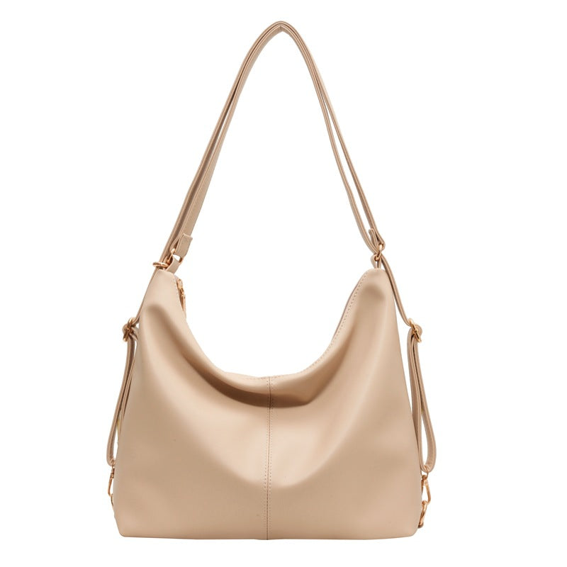 Women's PU-Textured Vintage Slouchy Crossbody Bag