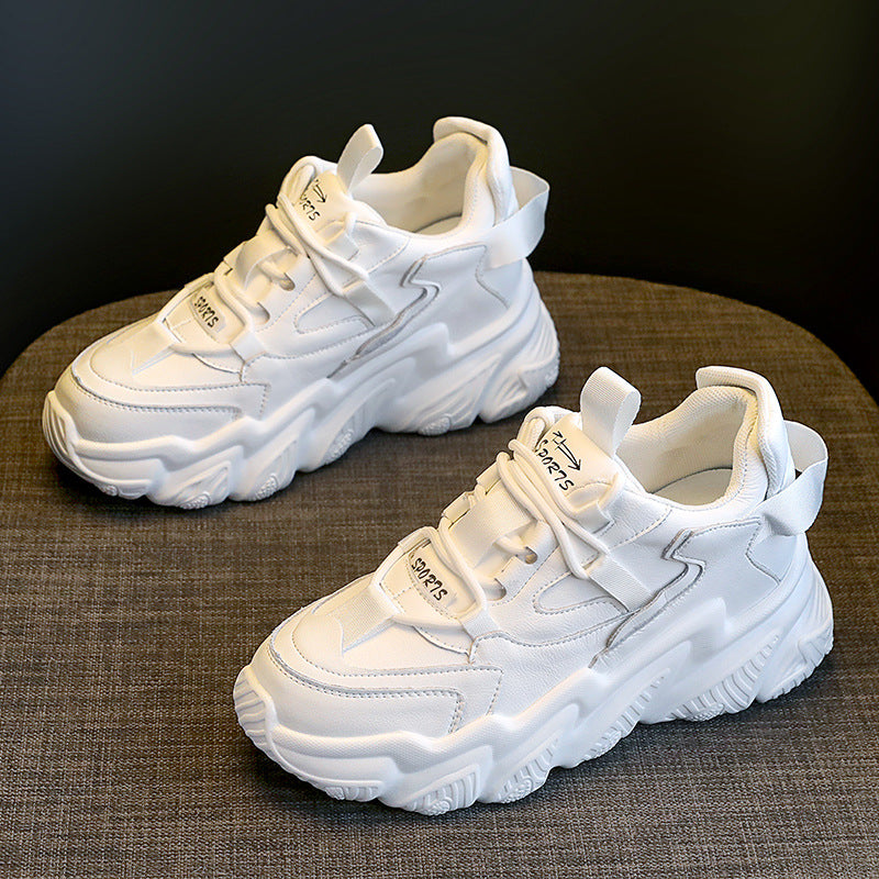 Versatile Platform Chunky Sole Sneakers For Women
