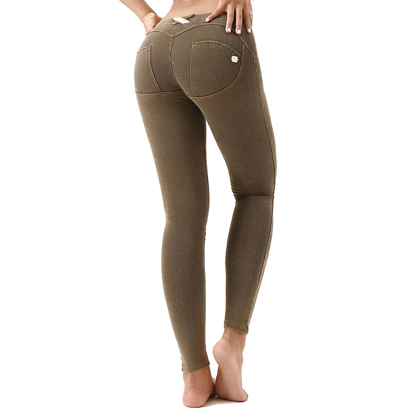 Denim Peach Hips Casual Sweatpants