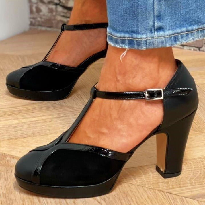 Women's High-Heel Round-Toe Plus-Size Shoes