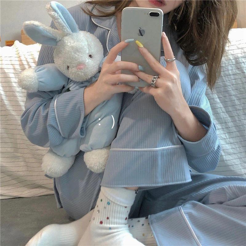 Japanese Pajamas Women Ins Sweet And Simple Homewear Suit