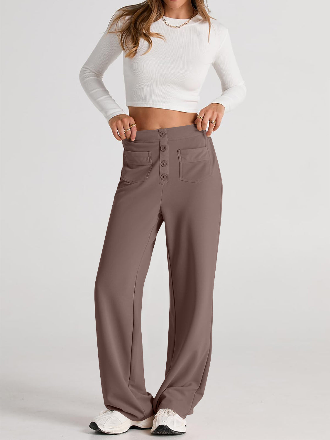 Pantalón ancho de talle alto
