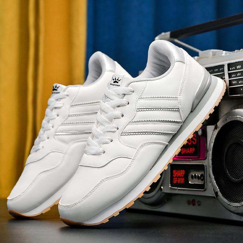 Men's Leather Casual Lightweight Sneakers
