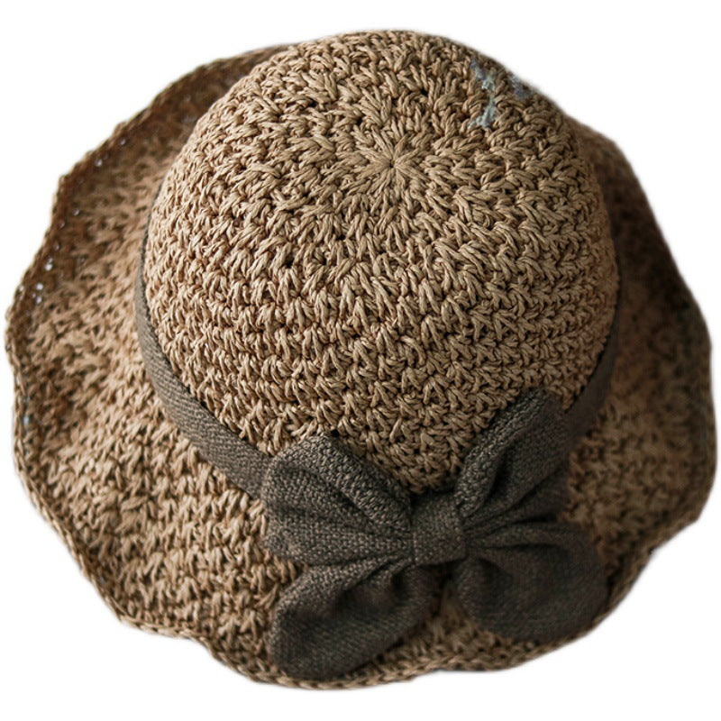 Retro Summer Bow Dome Outdoor Travel Beach Hat