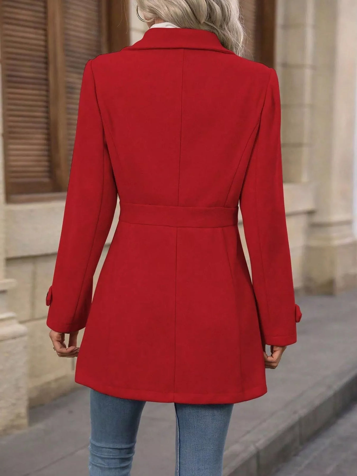 Button Up Long Sleeve Coat