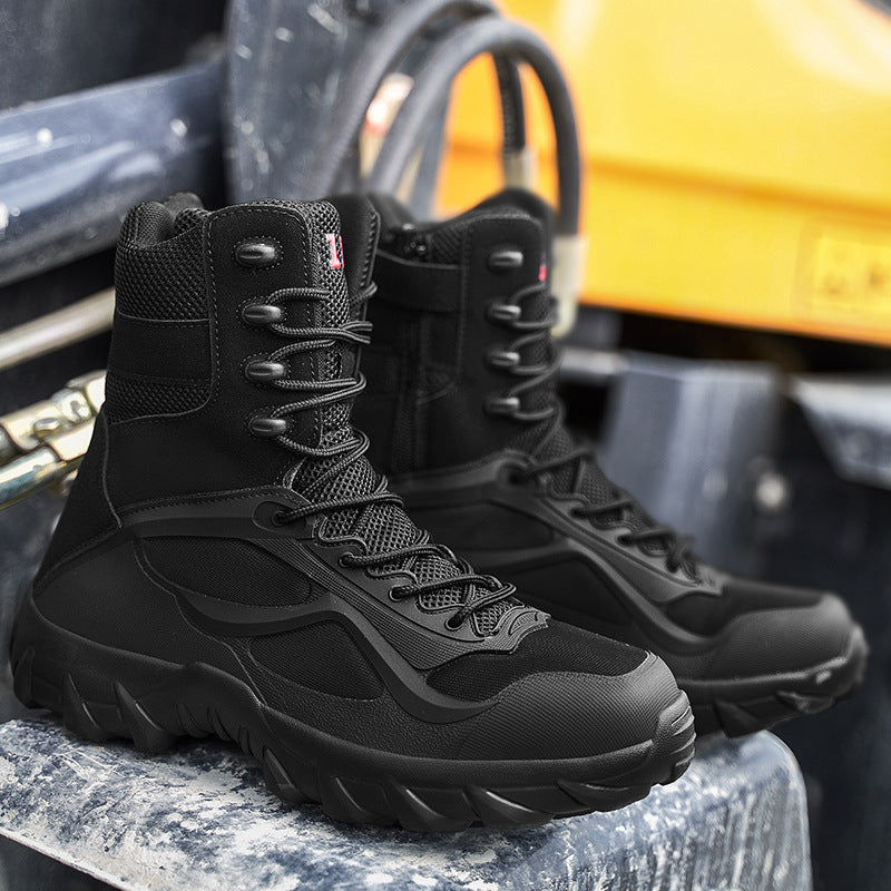 Men's Extended-Size High-Top Military Boots