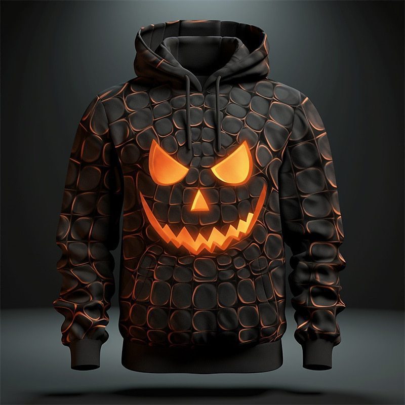 Halloween-themed Hooded Sweatshirt Heat Transfer Printing