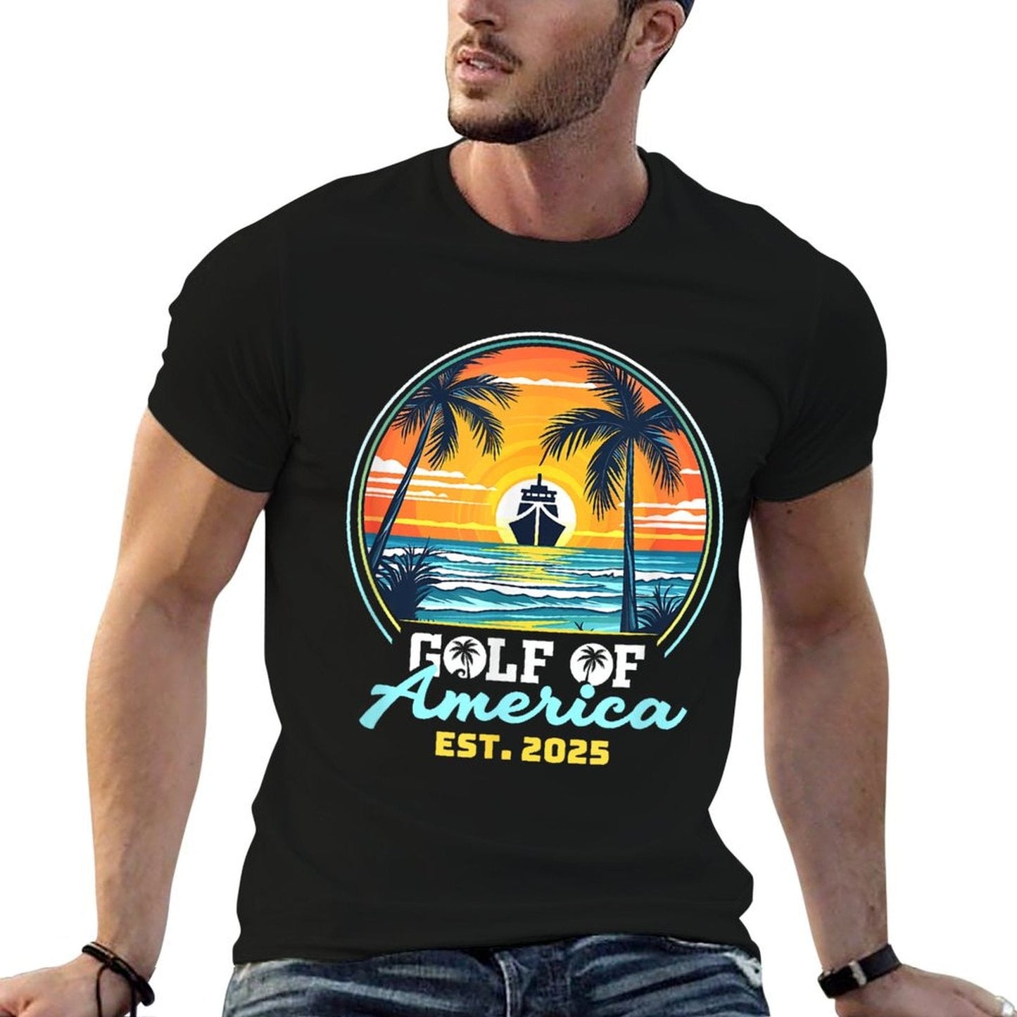 Funny USA America Shirt Gulf Of Us America Est 2025 Eco-friendly Material T-Shirt