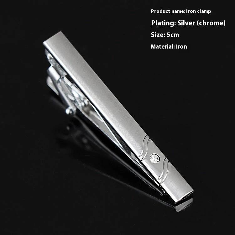 Men's Business Silver Simple Fashion Short Tie Clip