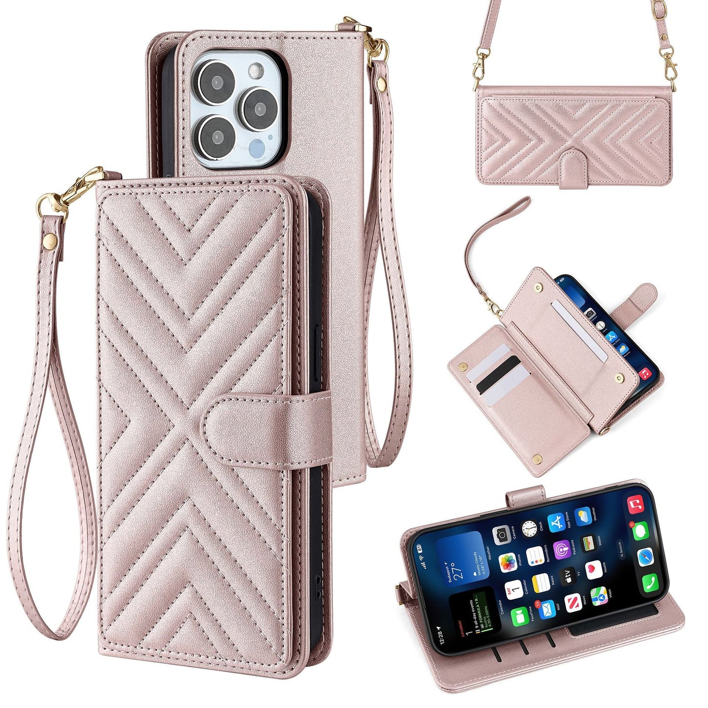 Multi-functional Card-inserting Wallet Phone Case