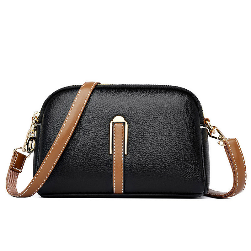 Women's Simple Shoulder Texture Messenger Bag Travel Bag