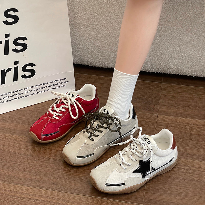 Viral Retro Star Women Trainer Shoes, 2026 New Summer Breathable Canvas White Sneakers Casual Sport Skate Shoes