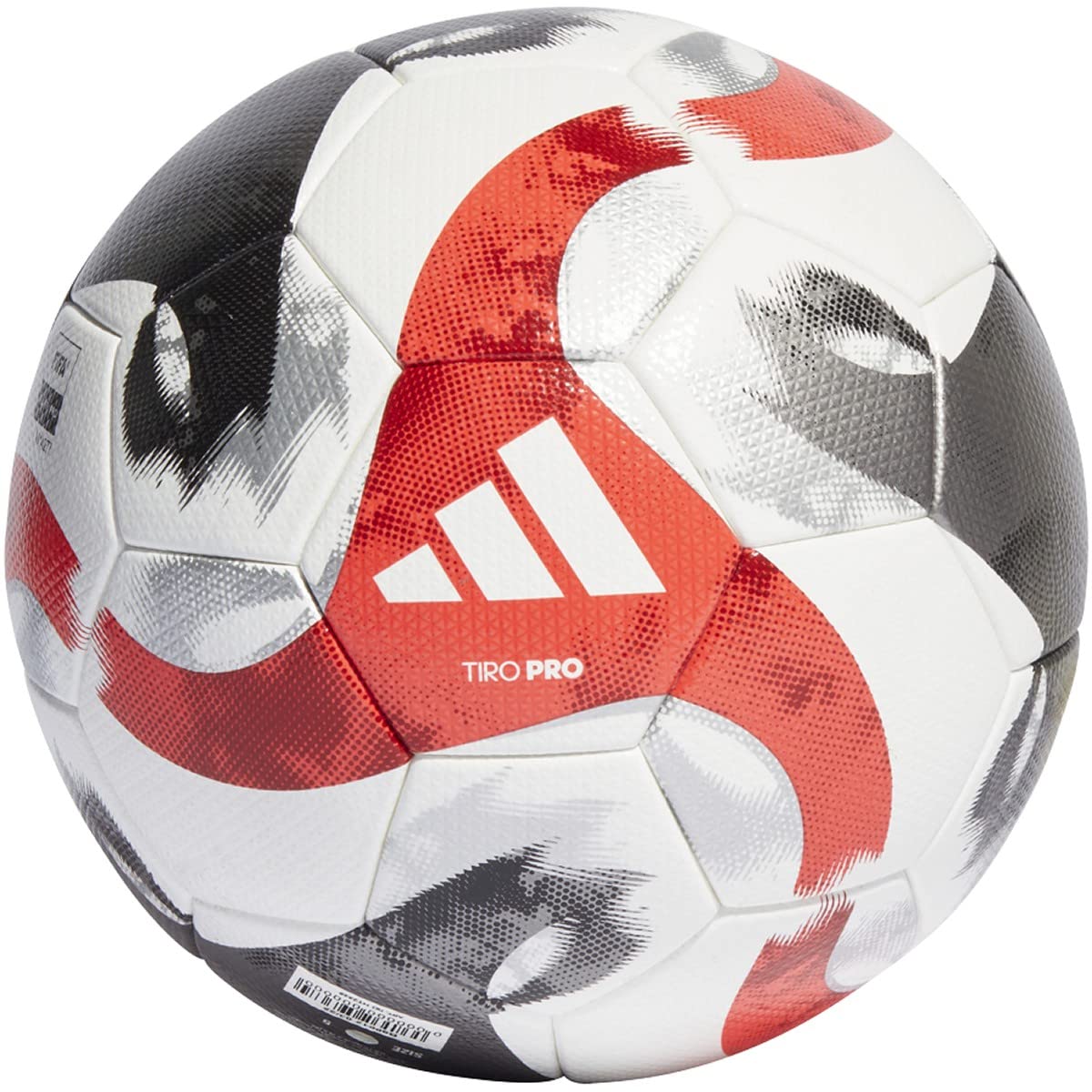 adidas Unisex-Adult Tiro Pro Ball White/Black/Iron Metallic/Power Red 5