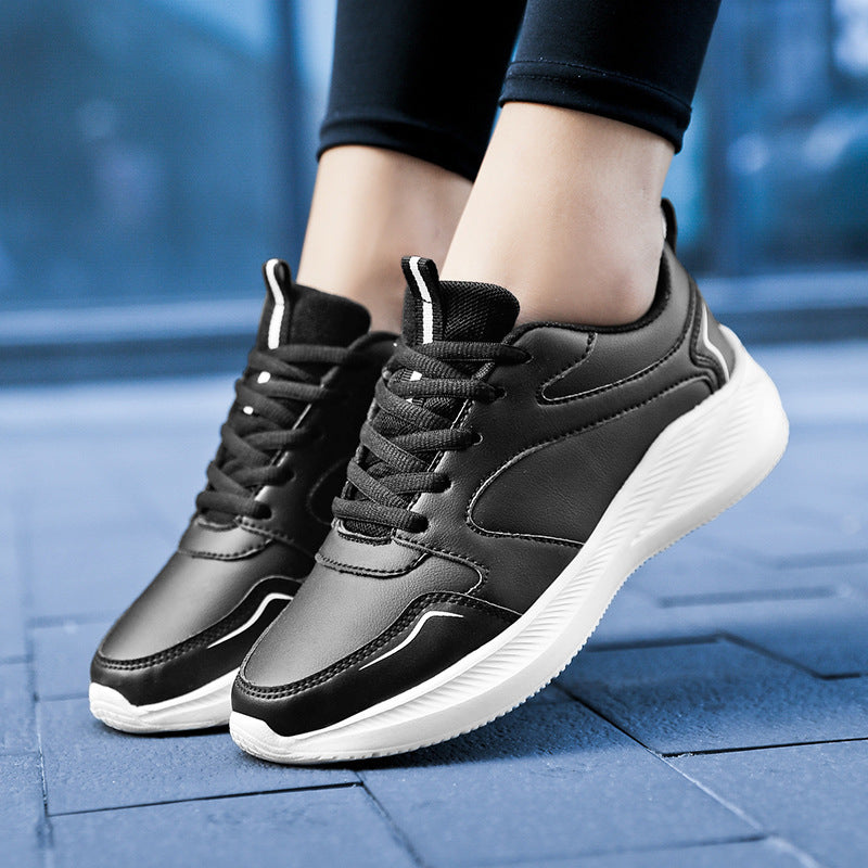 Zapatillas de cuero impermeables para mujer