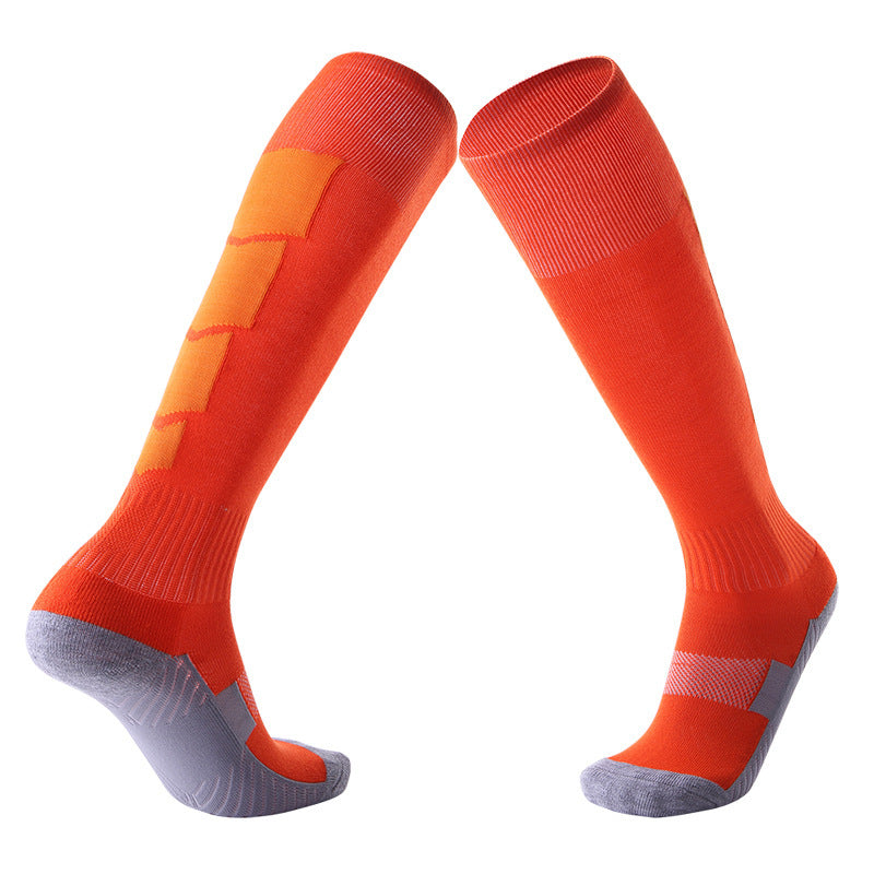 Cross-border Long-tube Sports Socks Thickened Non-slip Towel Bottom Mens Football Training Socks Sweat-absorbent Breathable Professional Football Socks