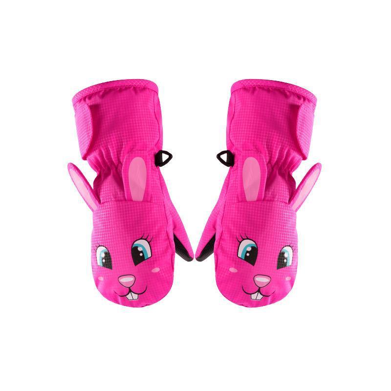 New Children's Ski Gloves Fleece-lined Girls' Cartoon Cute Baby Boy Mittens